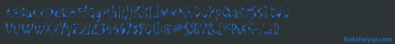 SchizoiditcTt Font – Blue Fonts on Black Background