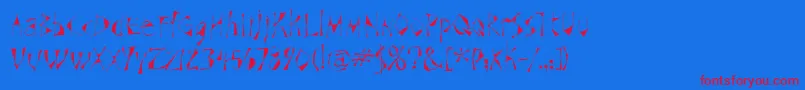 SchizoiditcTt Font – Red Fonts on Blue Background