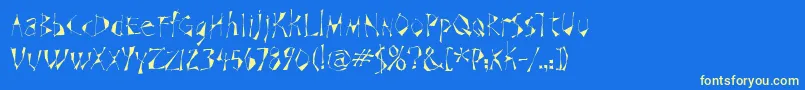 SchizoiditcTt Font – Yellow Fonts on Blue Background