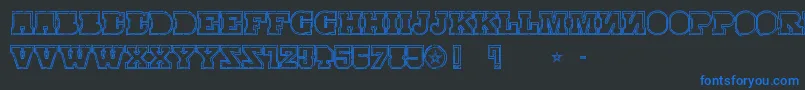 SerialMkv1 Font – Blue Fonts on Black Background