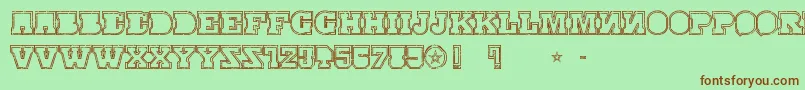 SerialMkv1 Font – Brown Fonts on Green Background