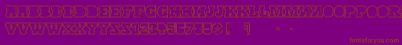 SerialMkv1-Schriftart – Braune Schriften auf violettem Hintergrund