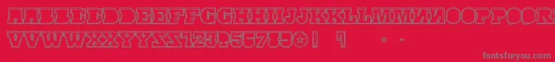 SerialMkv1 Font – Gray Fonts on Red Background