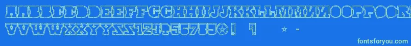 SerialMkv1 Font – Green Fonts on Blue Background