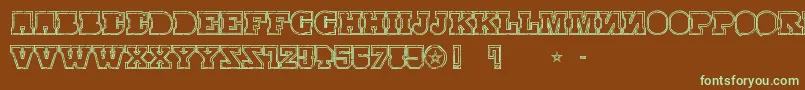 SerialMkv1 Font – Green Fonts on Brown Background