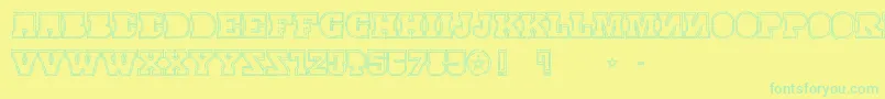 SerialMkv1 Font – Green Fonts on Yellow Background