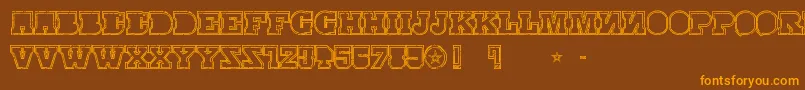 SerialMkv1 Font – Orange Fonts on Brown Background