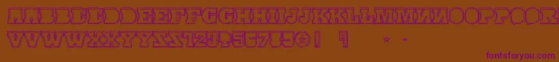 SerialMkv1 Font – Purple Fonts on Brown Background