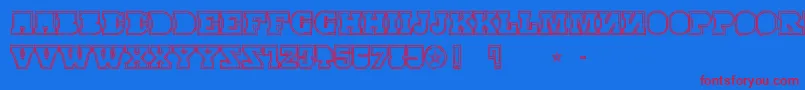 SerialMkv1 Font – Red Fonts on Blue Background