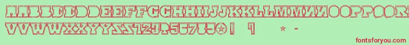 SerialMkv1 Font – Red Fonts on Green Background