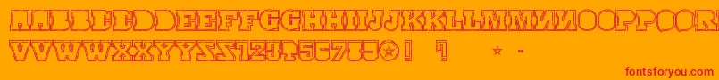 SerialMkv1 Font – Red Fonts on Orange Background