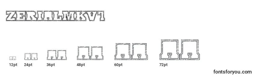 Размеры шрифта SerialMkv1
