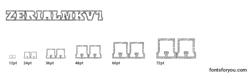 Größen der Schriftart SerialMkv1