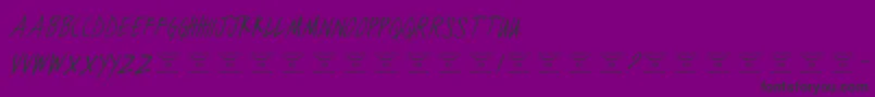 Fonte BlackjacketboysThinitalic – fontes pretas em um fundo violeta