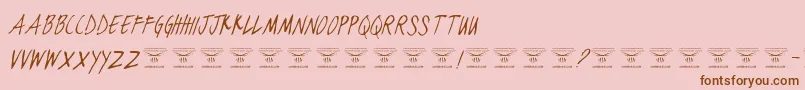 BlackjacketboysThinitalic Font – Brown Fonts on Pink Background