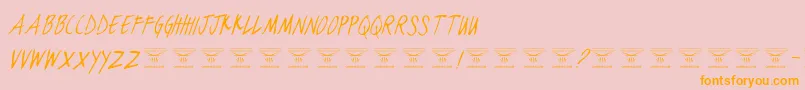 Шрифт BlackjacketboysThinitalic – оранжевые шрифты на розовом фоне