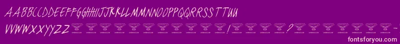 BlackjacketboysThinitalic Font – Pink Fonts on Purple Background