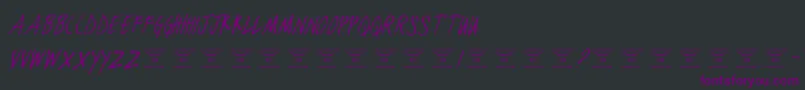 BlackjacketboysThinitalic-fontti – violetit fontit mustalla taustalla