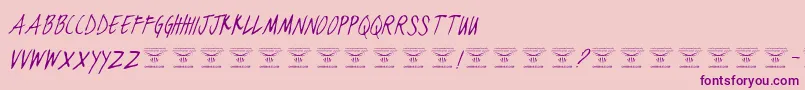 Шрифт BlackjacketboysThinitalic – фиолетовые шрифты на розовом фоне
