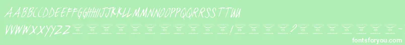 BlackjacketboysThinitalic Font – White Fonts on Green Background