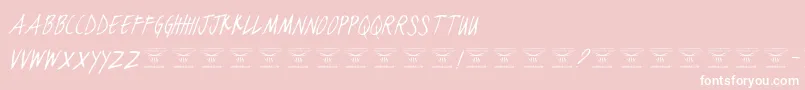 BlackjacketboysThinitalic Font – White Fonts on Pink Background