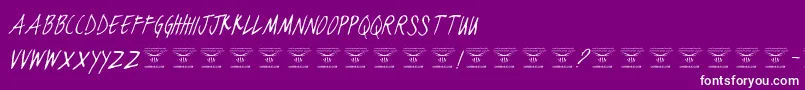 BlackjacketboysThinitalic Font – White Fonts on Purple Background