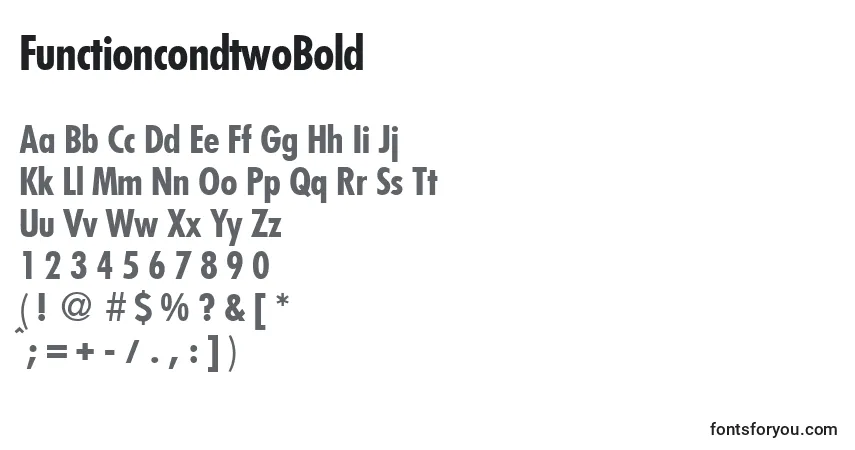Fuente FunctioncondtwoBold - alfabeto, números, caracteres especiales