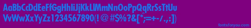 FunctioncondtwoBold Font – Blue Fonts on Purple Background