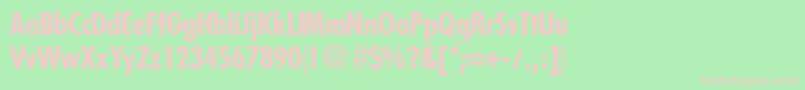 FunctioncondtwoBold Font – Pink Fonts on Green Background