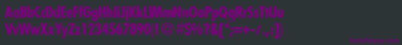 Шрифт FunctioncondtwoBold – фиолетовые шрифты на чёрном фоне
