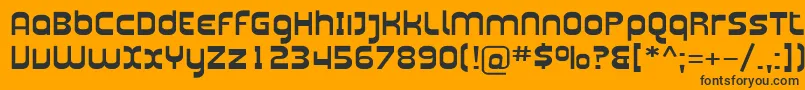 Plasma07 Font – Black Fonts on Orange Background