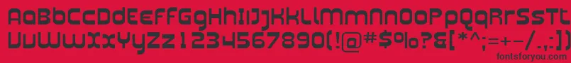 Plasma07 Font – Black Fonts on Red Background