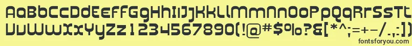 Plasma07 Font – Black Fonts on Yellow Background