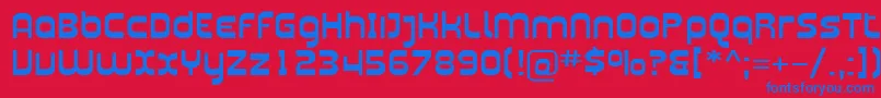 Plasma07 Font – Blue Fonts on Red Background