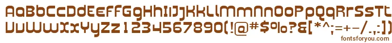 フォントPlasma07 – 白い背景に茶色のフォント