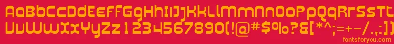 Plasma07 Font – Orange Fonts on Red Background