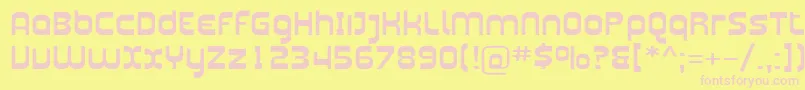 Plasma07 Font – Pink Fonts on Yellow Background