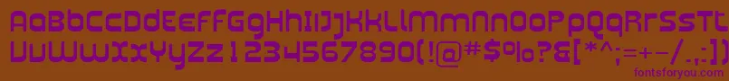 Plasma07 Font – Purple Fonts on Brown Background