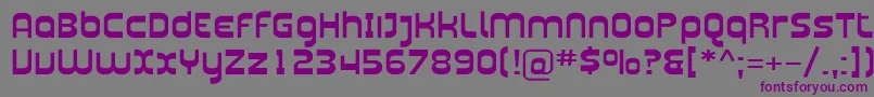 Plasma07-fontti – violetit fontit harmaalla taustalla