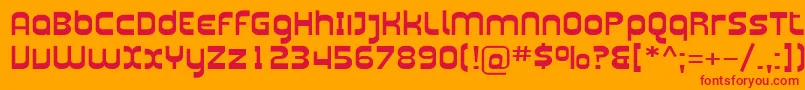 Plasma07 Font – Red Fonts on Orange Background