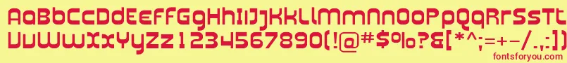 Plasma07 Font – Red Fonts on Yellow Background