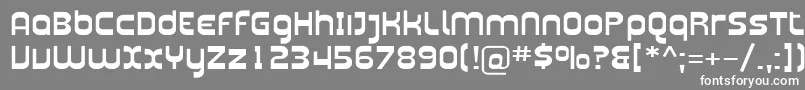 Plasma07 Font – White Fonts on Gray Background