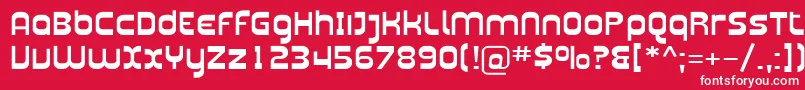 Plasma07 Font – White Fonts on Red Background