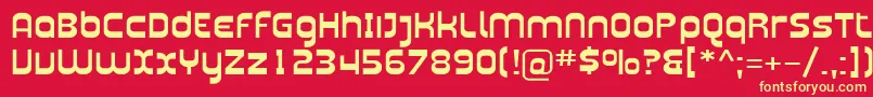 Plasma07 Font – Yellow Fonts on Red Background