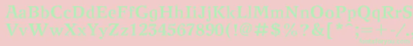 NewjournalBold Font – Green Fonts on Pink Background