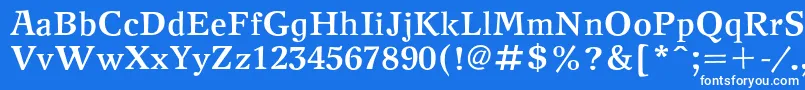 フォントNewjournalBold – 青い背景に白い文字