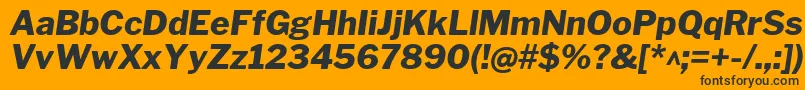 LibrefranklinExtrabolditalic Font – Black Fonts on Orange Background