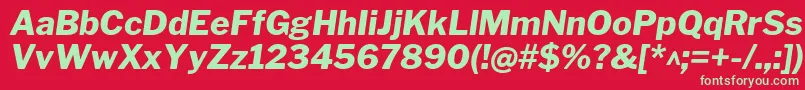 LibrefranklinExtrabolditalic Font – Green Fonts on Red Background