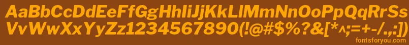 LibrefranklinExtrabolditalic Font – Orange Fonts on Brown Background