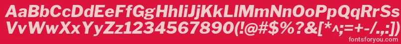 LibrefranklinExtrabolditalic Font – Pink Fonts on Red Background